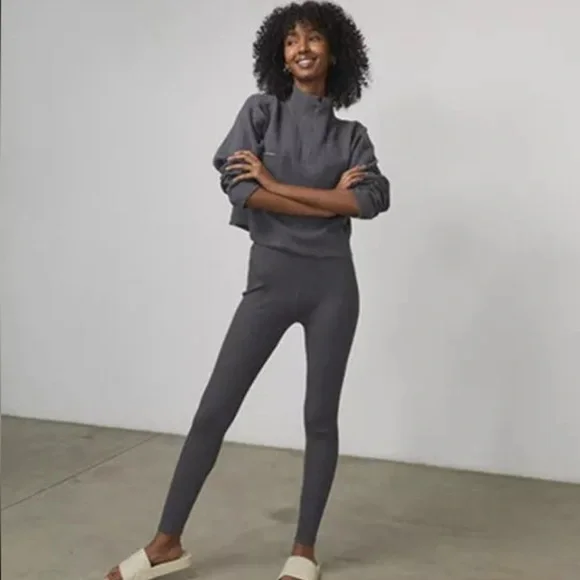 Lunya Gray Half-Zip Sweatshirt - Picture 2 of 6